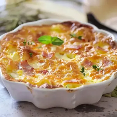 Clafoutis Salé au Jambon et au Parmesan
