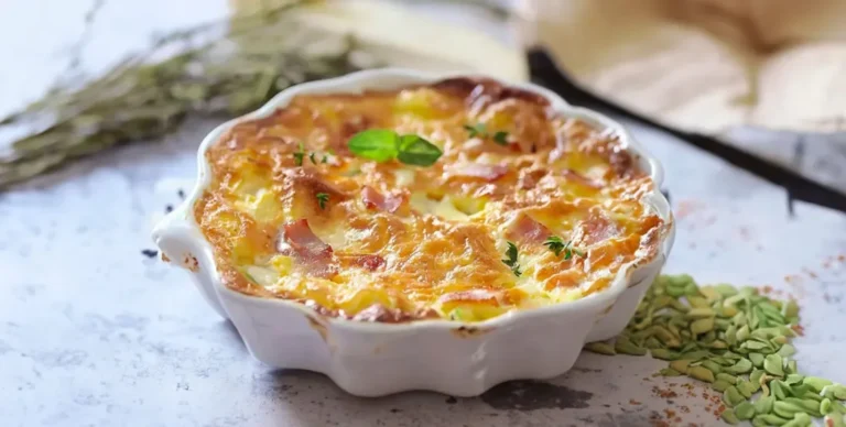 Clafoutis Salé au Jambon et au Parmesan