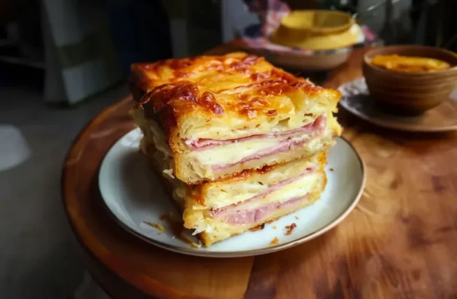 Croque Cake Jambon au Fromage