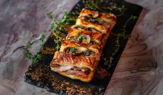 Feuilleté aux Champignons et Jambon