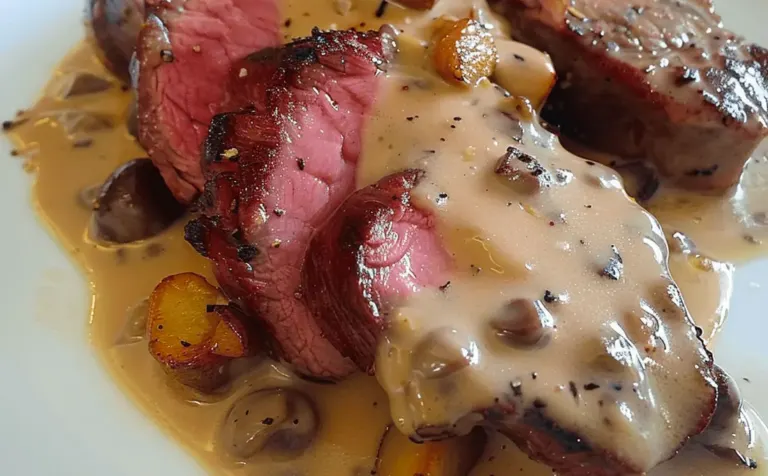 Filet de Bœuf à la Crème aux Échalotes