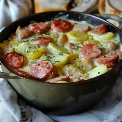 Fondue d'Endives aux Saucisses Fumées