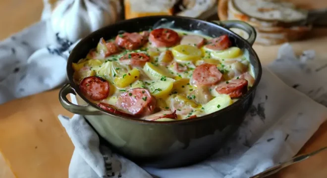 Fondue d’Endives aux Saucisses Fumées