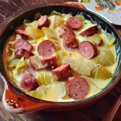 Fondue d'Endives aux Saucisses Fumées