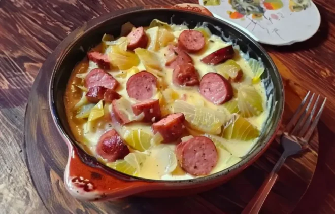 Fondue d'Endives aux Saucisses Fumées