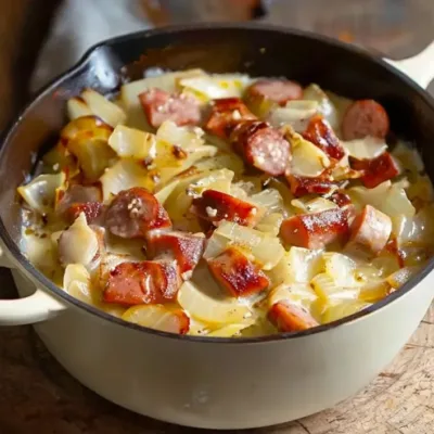 Fondue d'Endives aux Saucisses Fumées