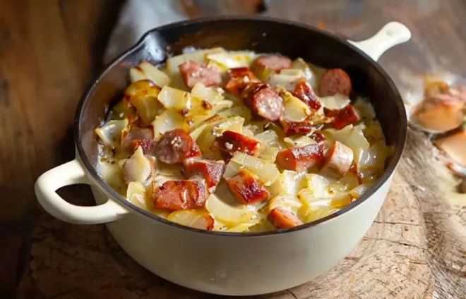Fondue d’Endives aux Saucisses Fumées : Un Réconfort en Gratin