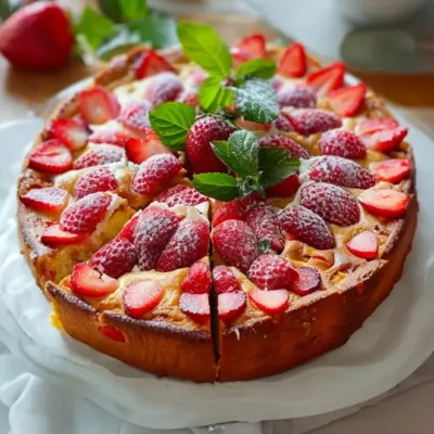 Gâteau au Yaourt aux Fraises : Délicieux et Facile