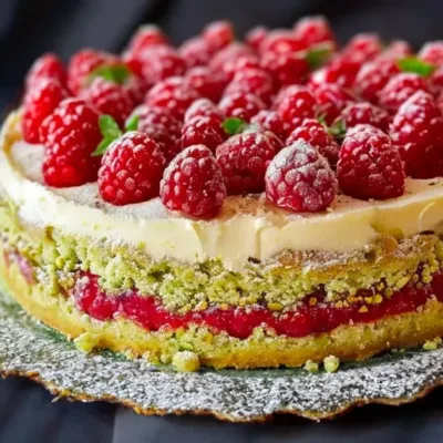 Gâteau Pistache Framboise : Un Délice Éclatant