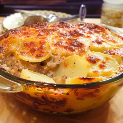 Gratin de Pommes de Terre à la Viande Hachée