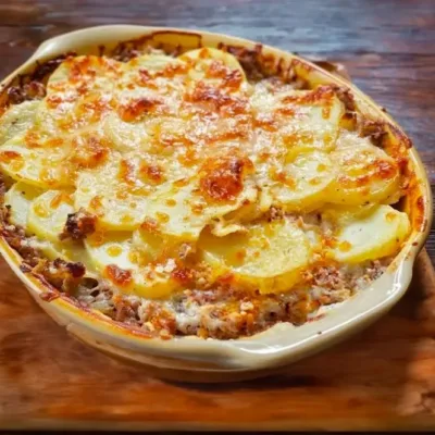 Gratin de Pommes de Terre à la Viande Hachée
