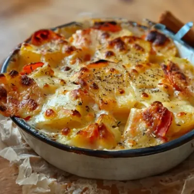 Gratin de Pommes de Terre au Chorizo et Tomates