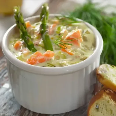 Mousse d'Asperge au Saumon Fumé : Entrée Élégante