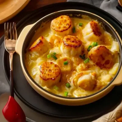 Noix de Saint-Jacques à la Fondue de Poireaux