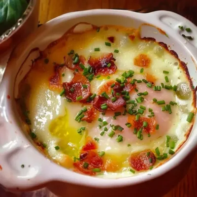 Œufs Cocotte au Reblochon et Lardons Savoureux