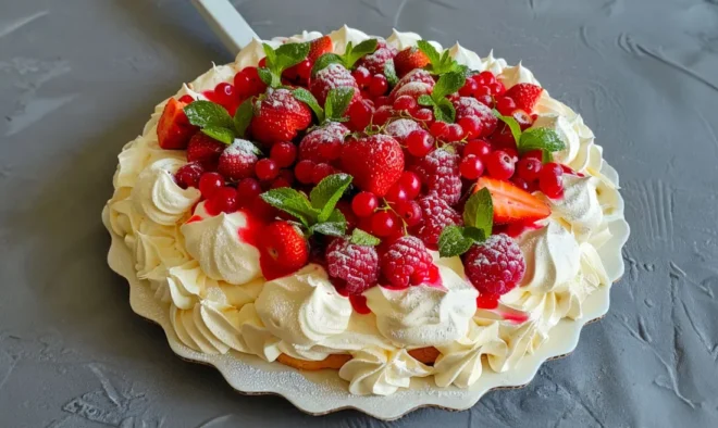 Pavlova aux Fraises et Framboises : Un Délice Aérien