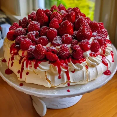 Pavlova Délice aux Fraises et Framboises