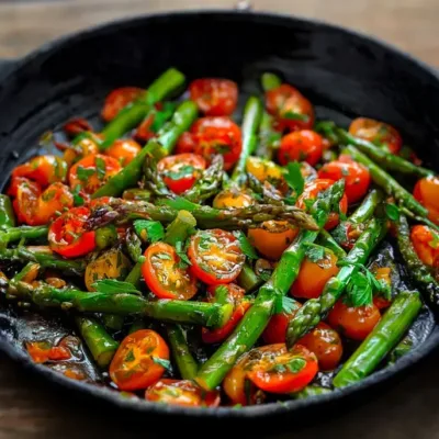 Poêlée Fraîcheur : Asperges et Tomates Cerises