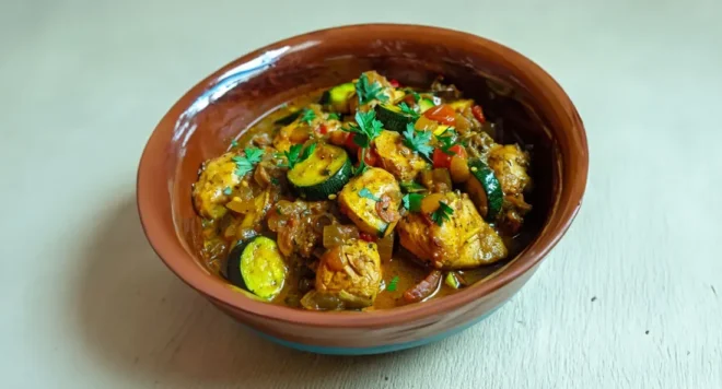 Poulet aux Courgettes Façon Tajine