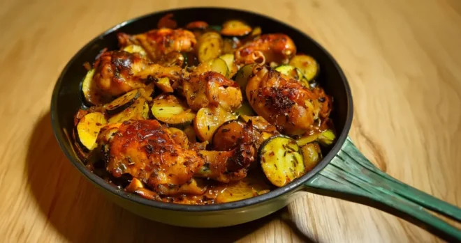 Poulet aux Courgettes Façon Tajine : Recette Savoureuse