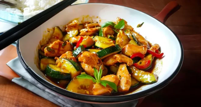 Poulet Courgette en Sauce Soja: Un Plat Fusion à Essayer!