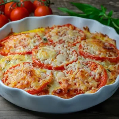 Quiche Sans Pâte au Thon et Tomate Savoureuse