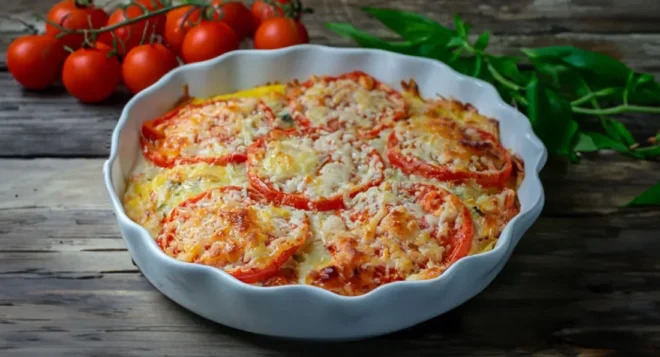 Quiche Sans Pâte au Thon et Tomate Savoureuse