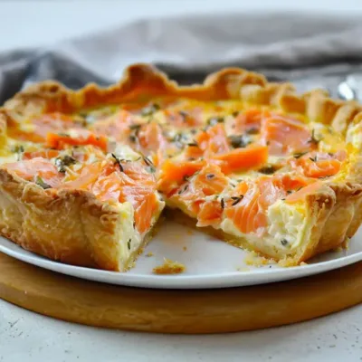 Quiche Saumon Boursin : Délice Crémeux