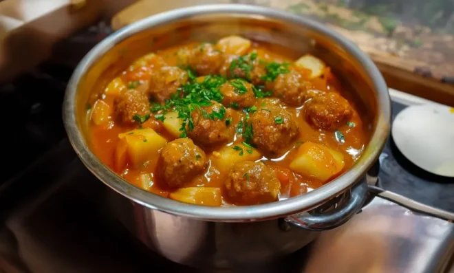 Ragoût de Pommes de Terre aux Boulettes de Viande