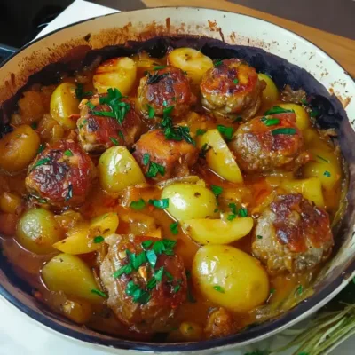 Ragoût de Pommes de Terre aux Boulettes de Viande