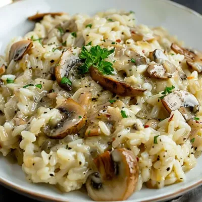 Risotto Crémeux aux Champignons Savoureux