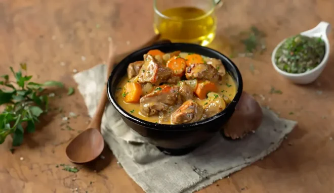 Sauté de Porc à la Crème de Moutarde