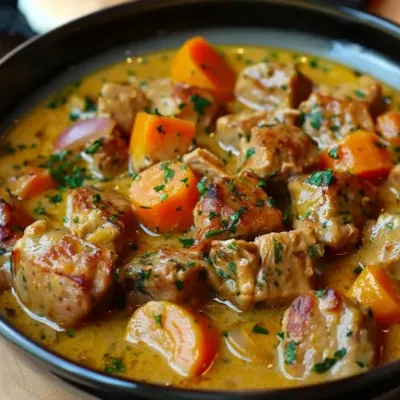 Sauté de Porc à la Crème de Moutarde