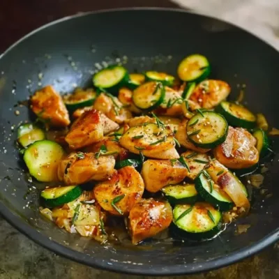 Sauté de Poulet et Courgette à la Sauce Soja