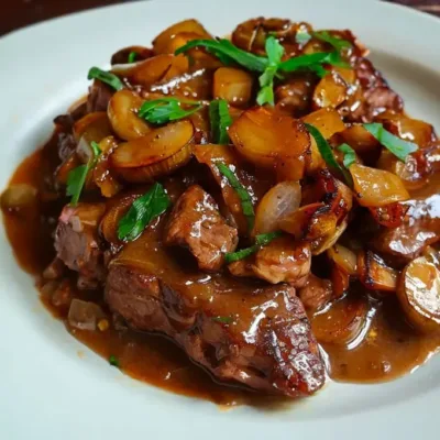 Steaks de Bœuf et Sauce à l'Oignon Savoureuse