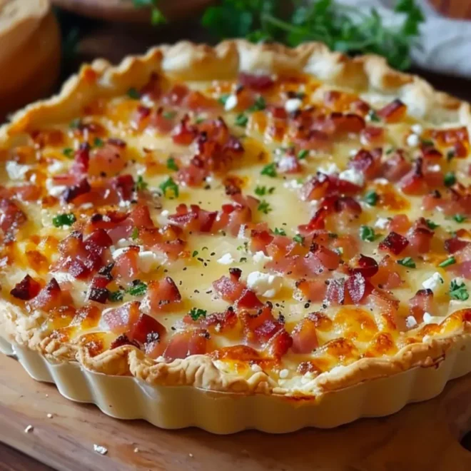 Tarte au Camembert et aux Lardons