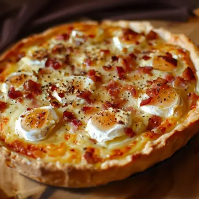 Tarte au Camembert et aux Lardons Savoureuse