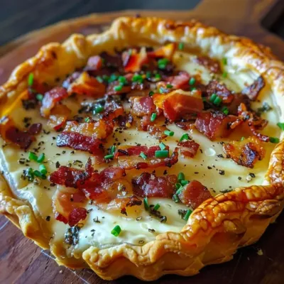 Tarte au Camembert et aux Lardons : Recette Gourmande
