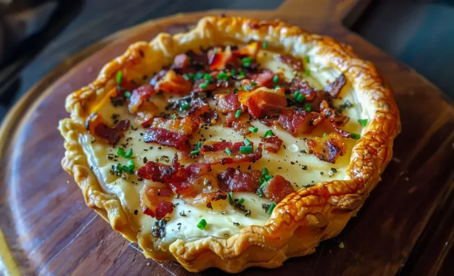 Tarte au Camembert et aux Lardons