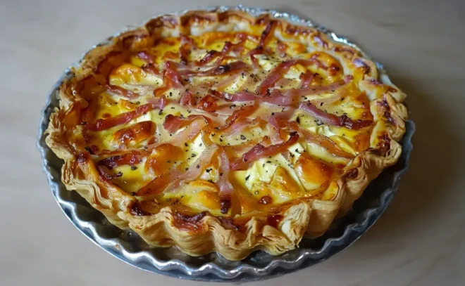 Tarte au Camembert et Lardons : Délice Rustique