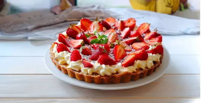 Tarte aux Fraises et aux Spéculoos sans Cuisson