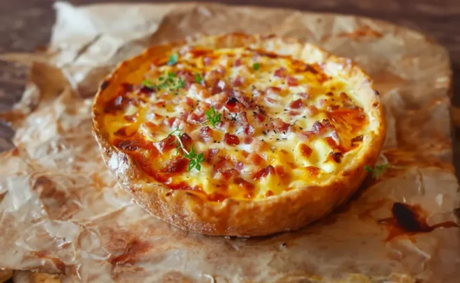 Tarte Gourmande au Camembert et Lardons Fumés