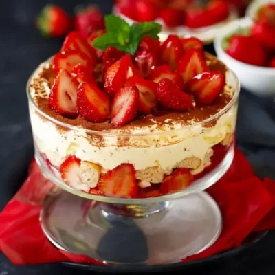 Tiramisu aux Fraises et Mascarpone : Délice Printanier