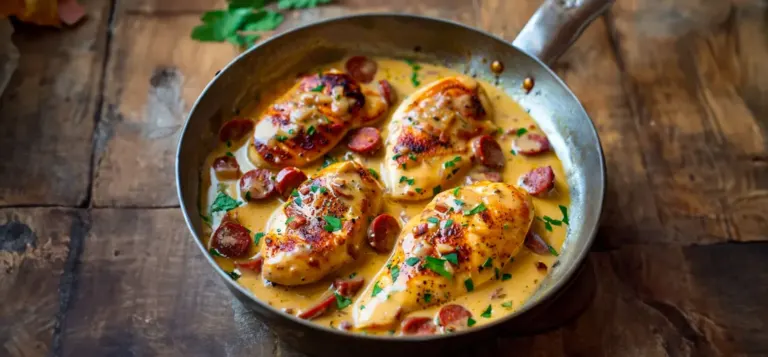Aiguillettes de Poulet Sauce Crémeuse au Chorizo