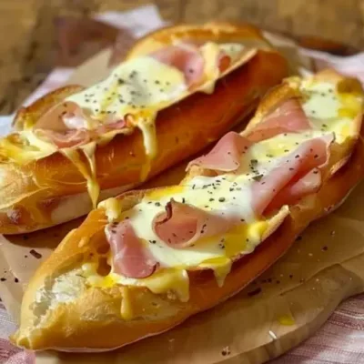 Baguettes Fourrées au Jambon et Mozzarella