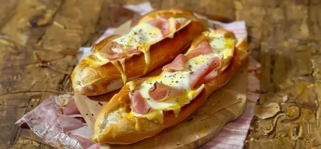 Baguettes Fourrées au Jambon et à la Mozzarella