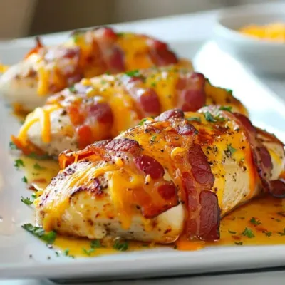 Blancs de Poulet au Lard et Cheddar Savoureux