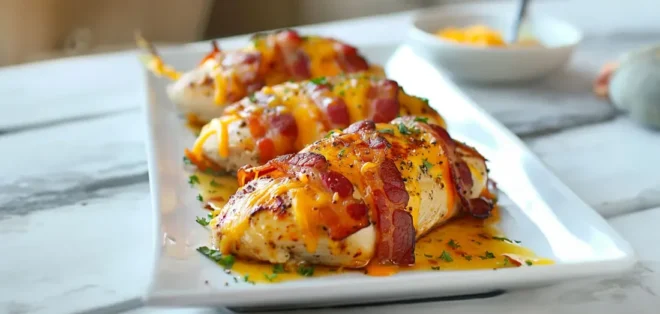 Blancs de Poulet au Lard et Cheddar