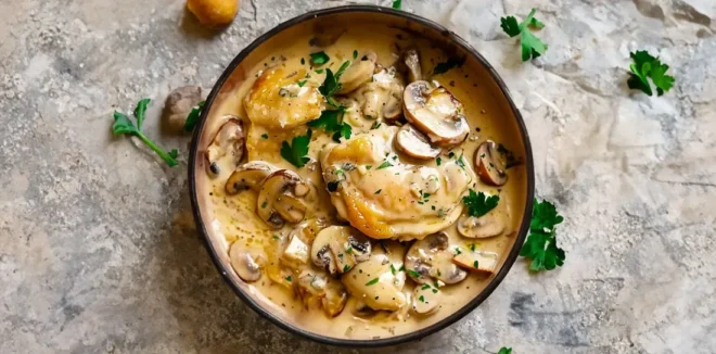 Blanquette de Poulet aux Champignons