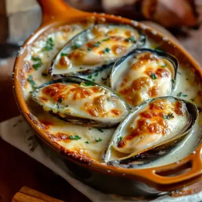 Cassolette de Moules Gratinées au Comté